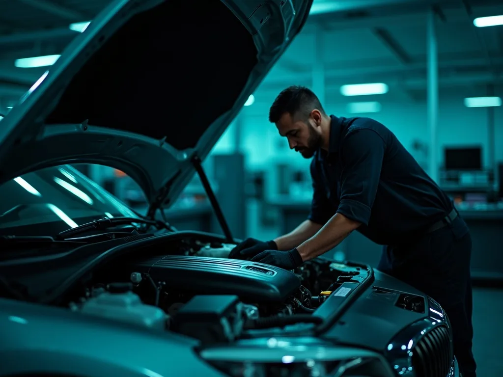 Werkstattarbeiten am Fahrzeug